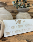 "Wine." Sign