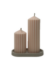 Column Ribbed Pillar Candles