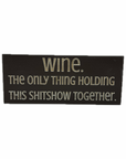 "Wine." Sign