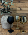 Matte Gold Wine Glass