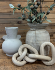 Rustic Wood Decorative Vase