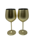 Matte Gold Wine Glass