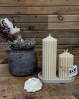 Column Ribbed Pillar Candles