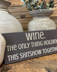 "Wine." Sign