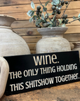 "Wine." Sign