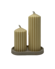 Column Ribbed Pillar Candles