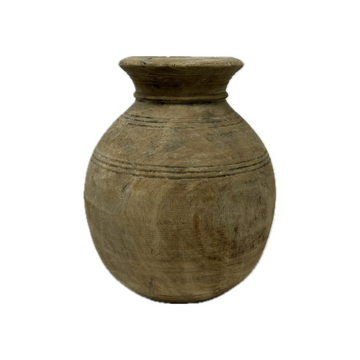 Rustic Wood Decorative Vase