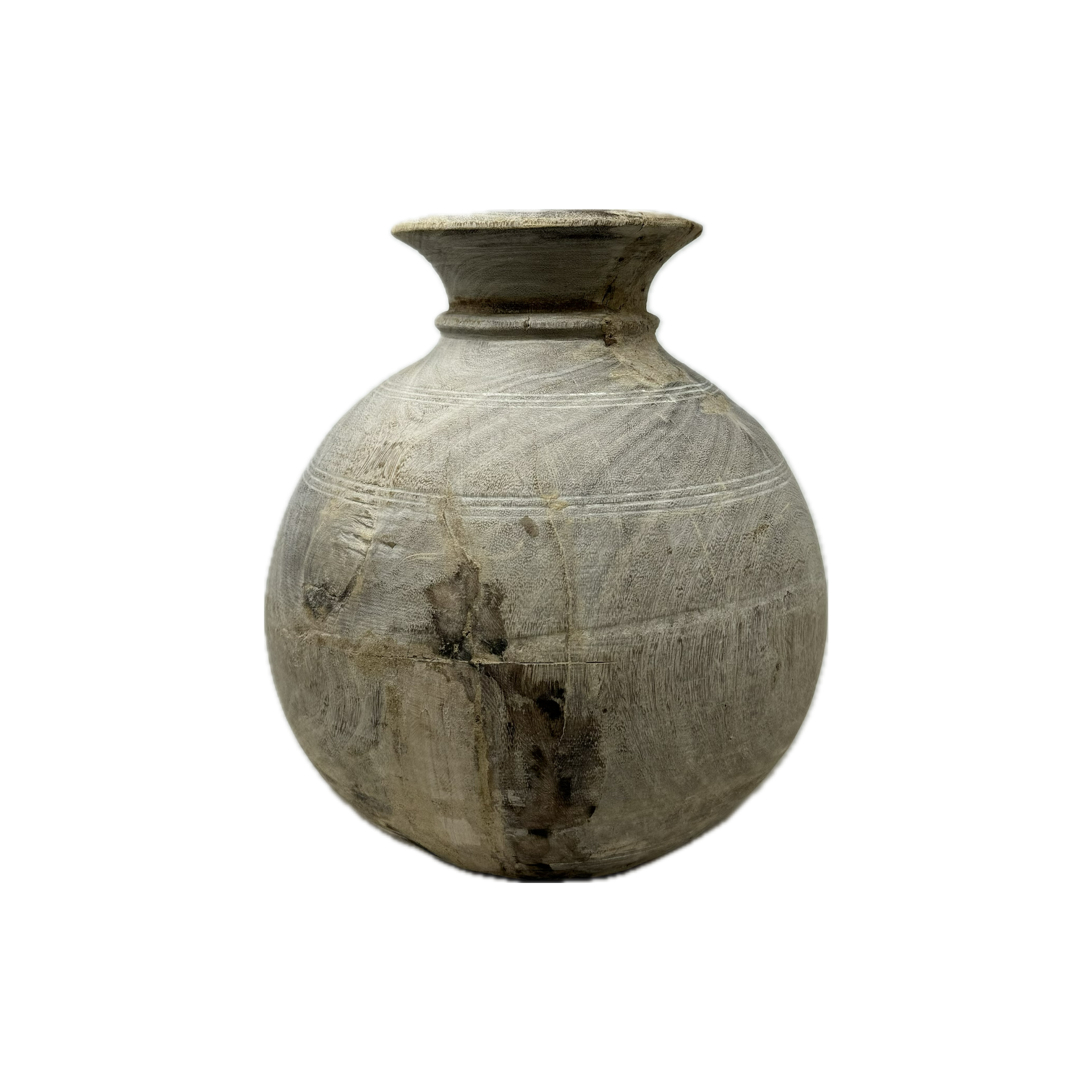 Rustic Wood Decorative Vase