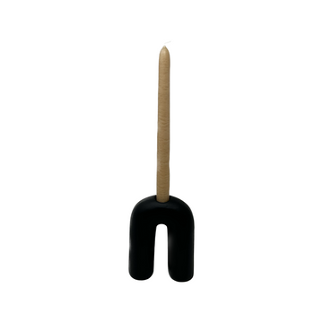 Black Abstract Candle Holder