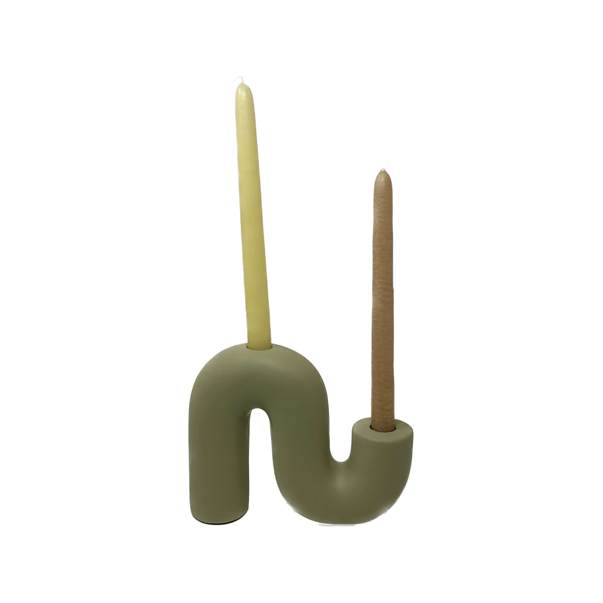 Green Abstract Candle Holder