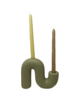 Green Abstract Candle Holder