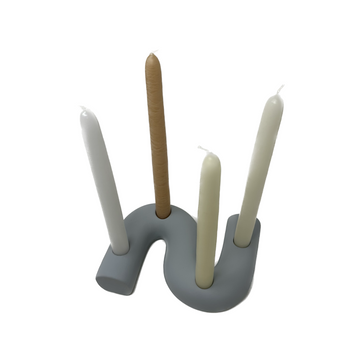 Blue Abstract Candle Holder