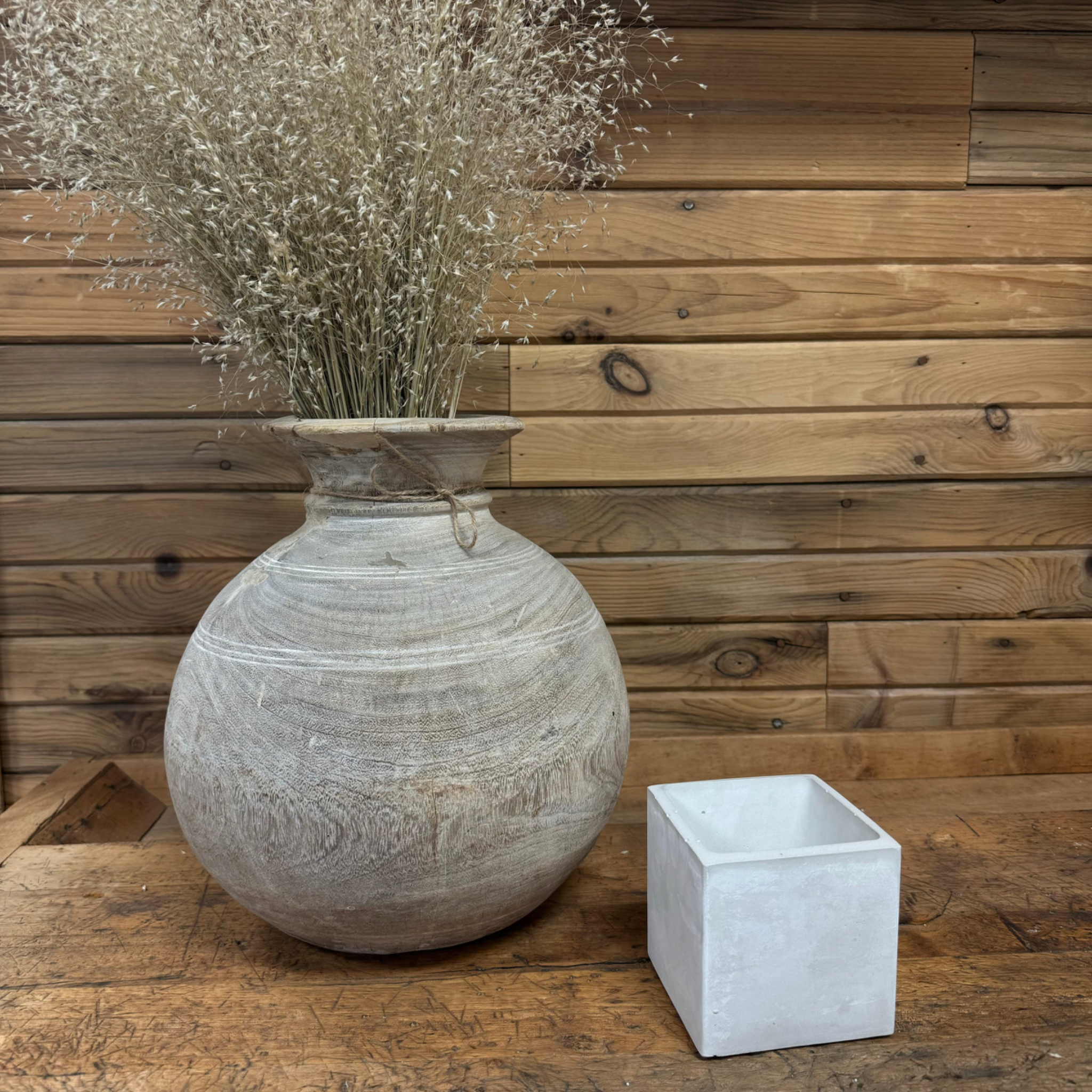 Square Concrete Jar