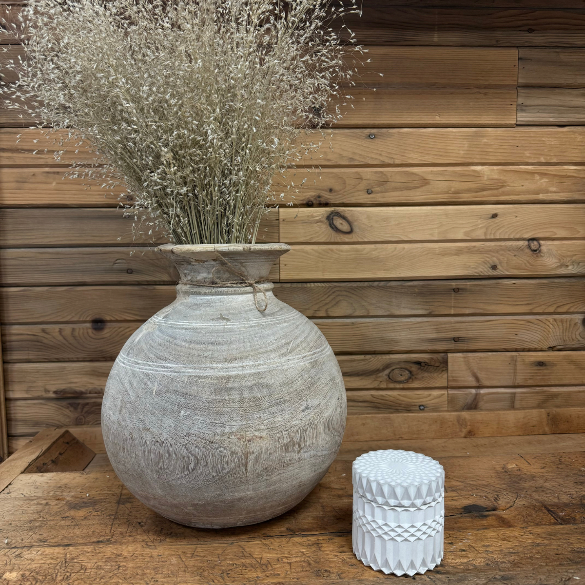 Geometric Concrete Jar