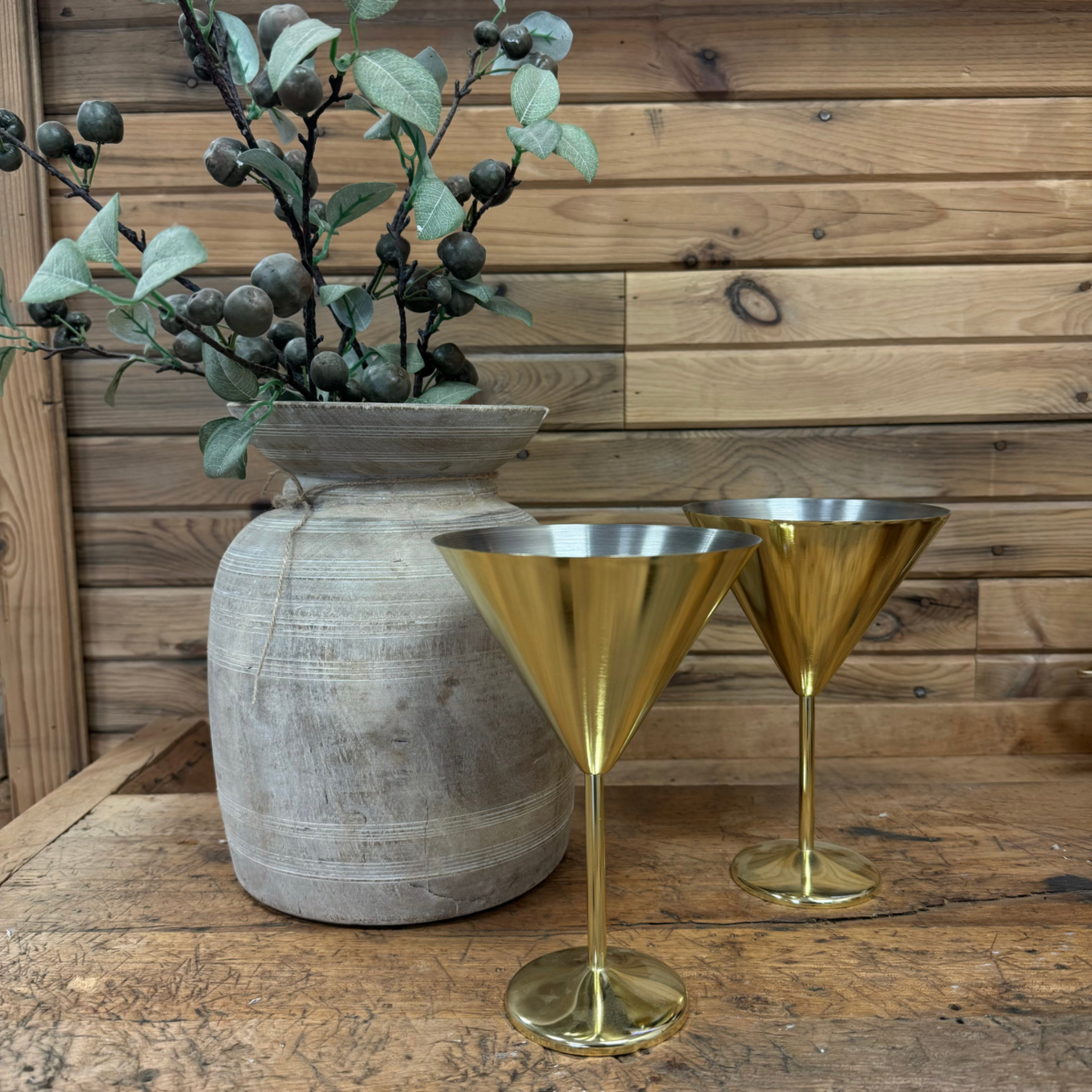 Gold Martini Glasses