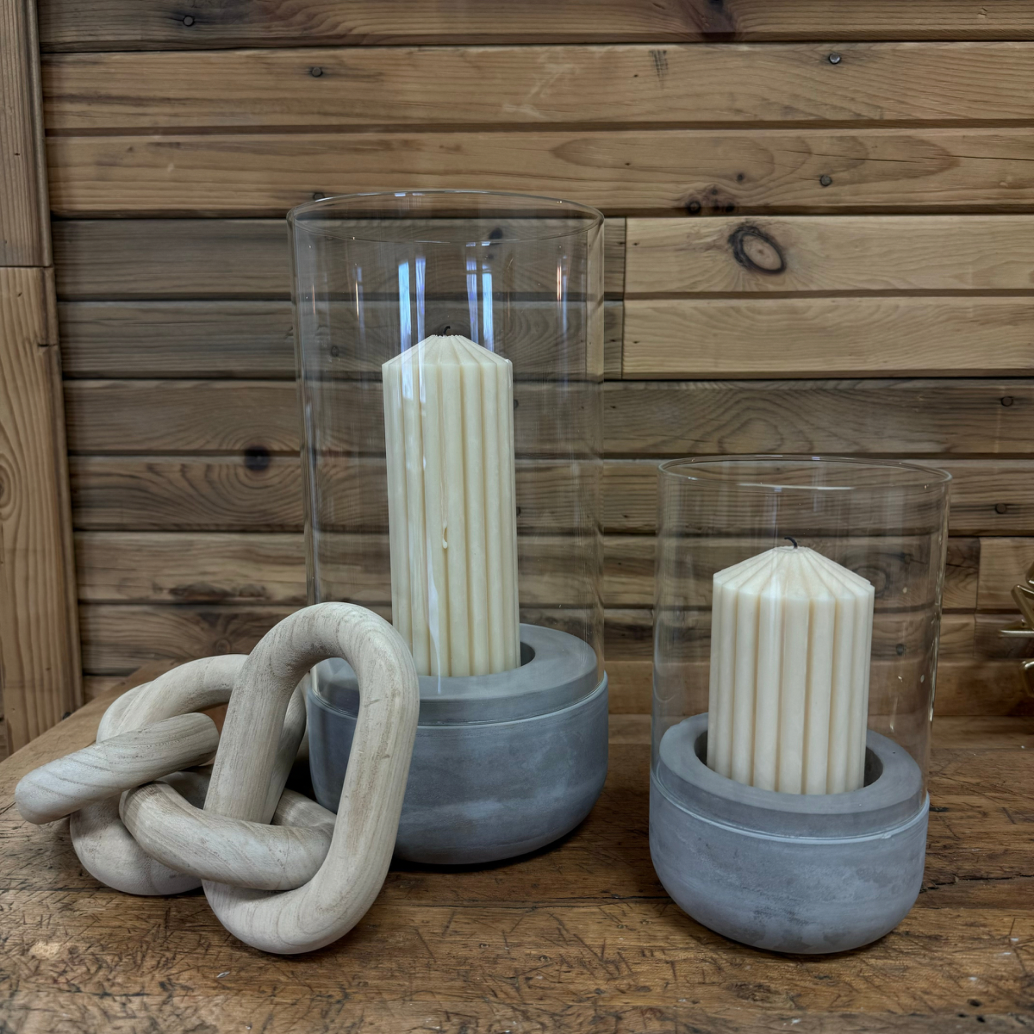 Concrete Base Candle Holder