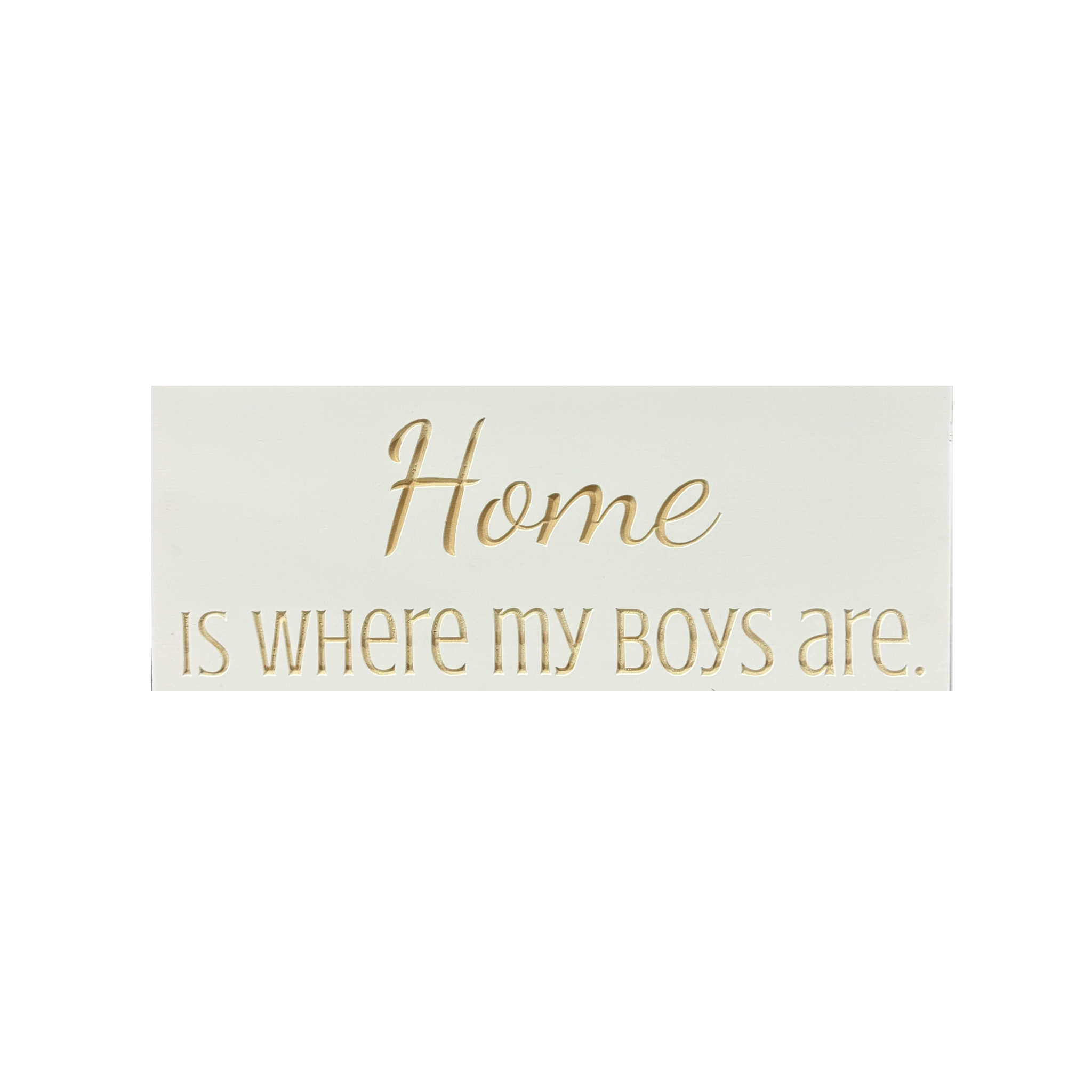 "Home is Where My Boys Are" Sign
