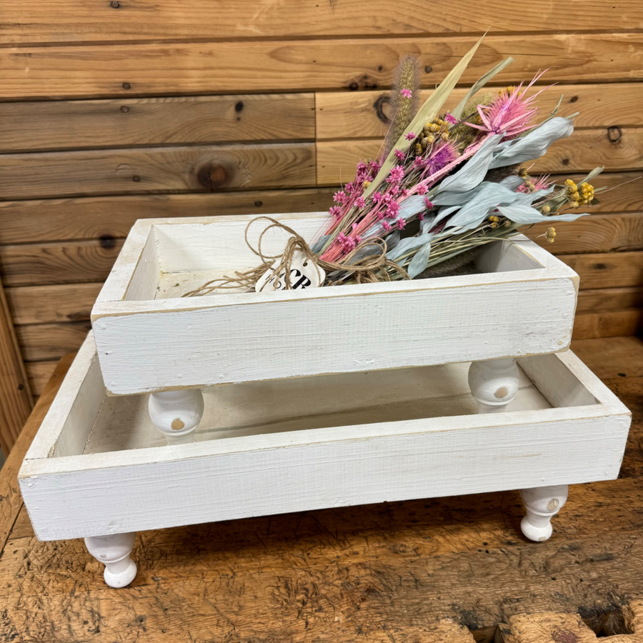 Set of Two Tray Risers
