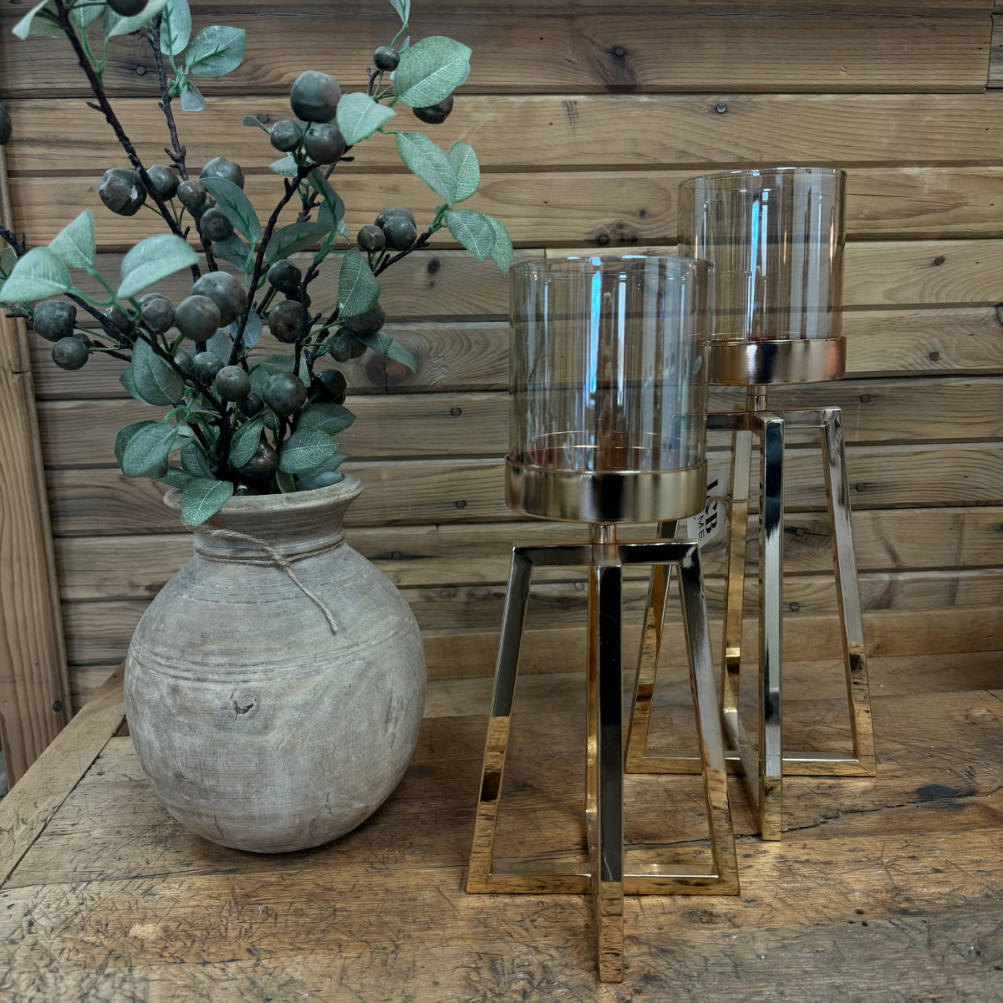 Gold Candle Holder Set
