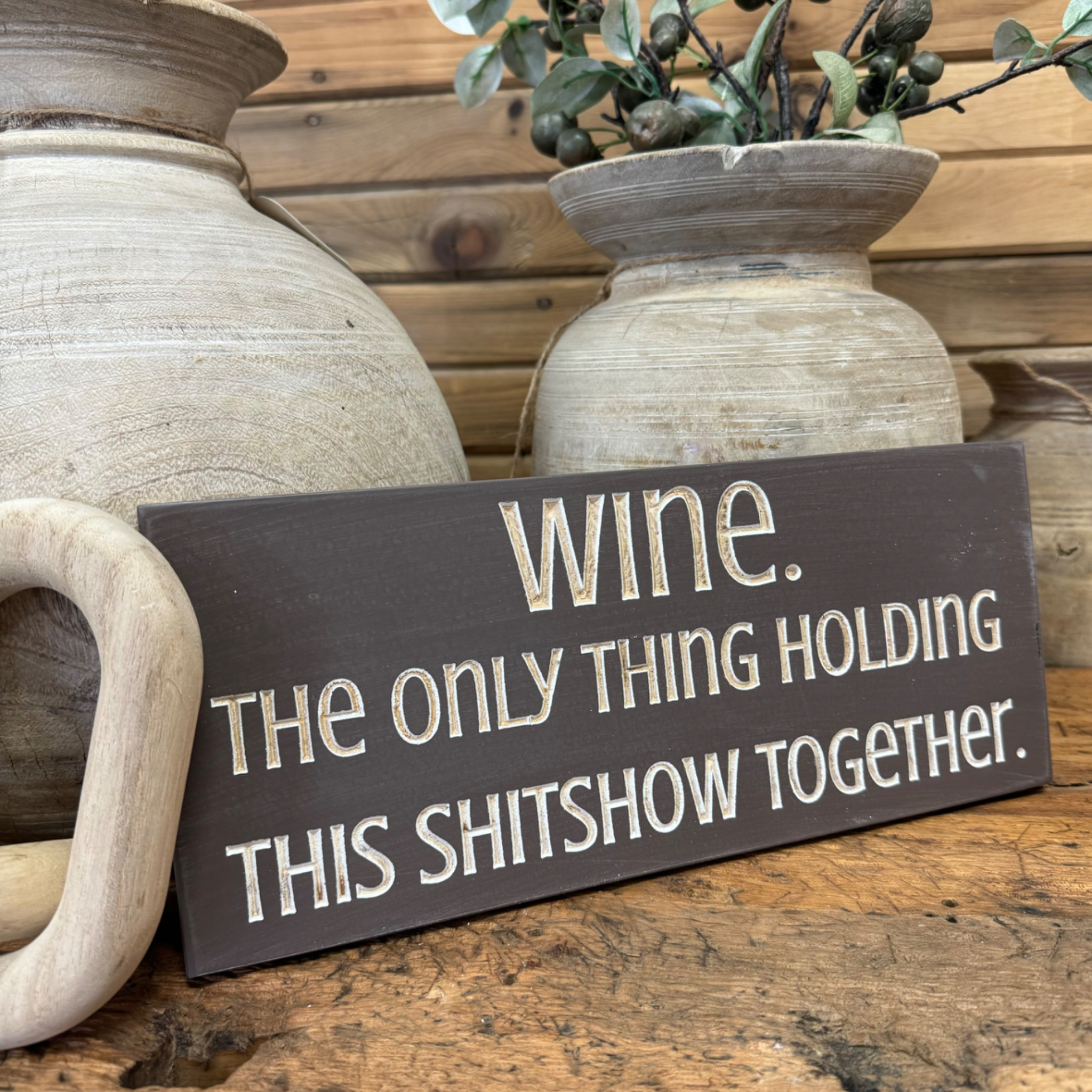 "Wine." Sign