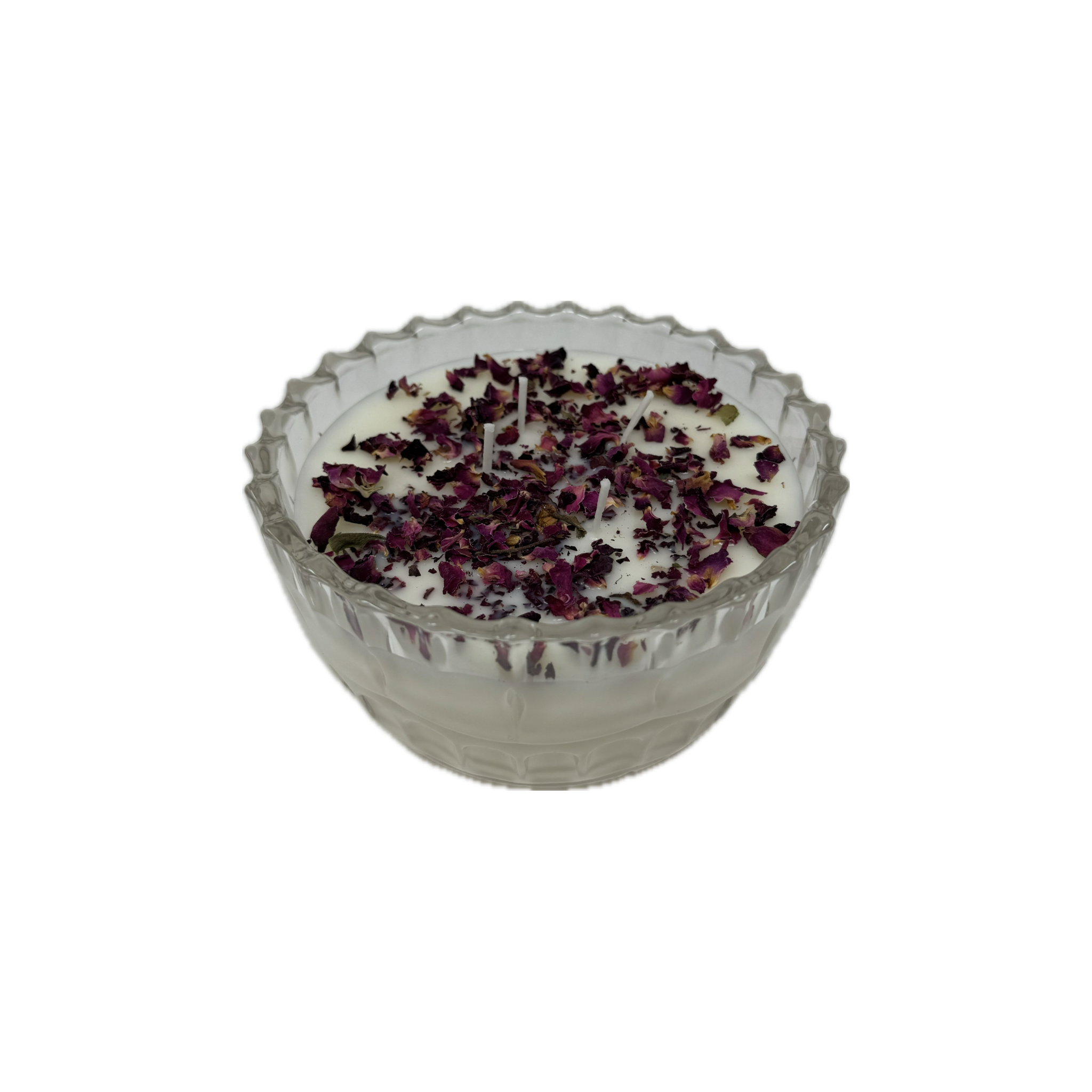 Handmade Fresh & Clean Candle w/ Petals